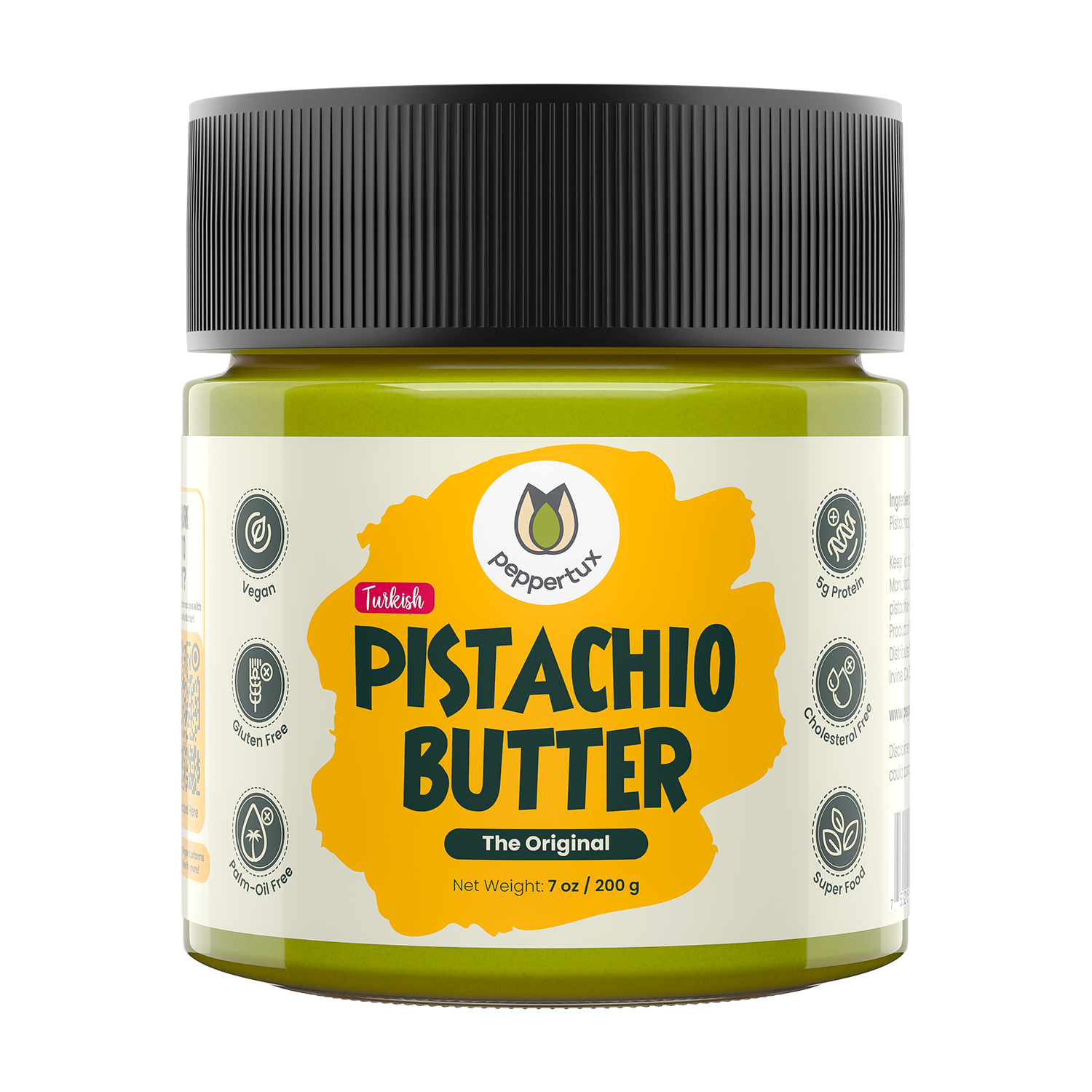 Turkish Lightly Sweetened Pistachio Butter - Peppertux Farms