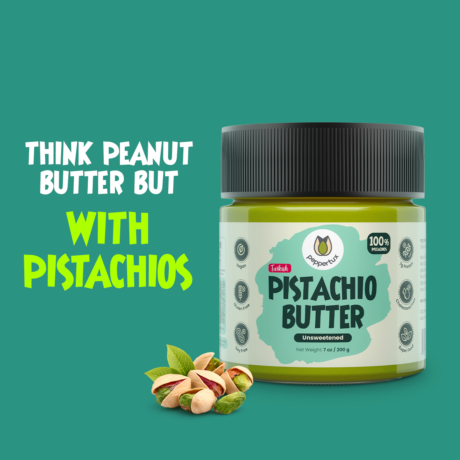 Pistachio Butter Tasting - 2 JARS (Unsweetened & The Original)