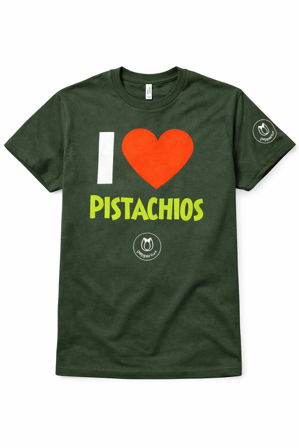 I Love Pistachios T-Shirt (Green)