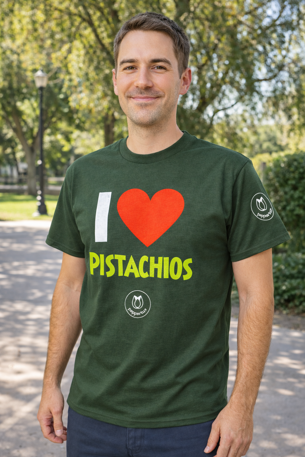 I Love Pistachios T-Shirt (Green)