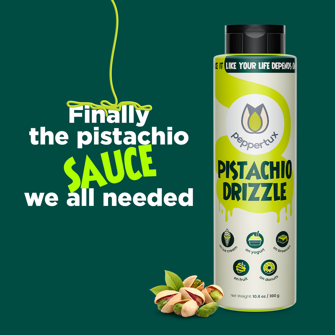 Pistachio Drizzle (aka Pistachio Sauce) Peppertux Farms Pistachio Drizzle (aka Pistachio Sauce) Peppertux Farms
