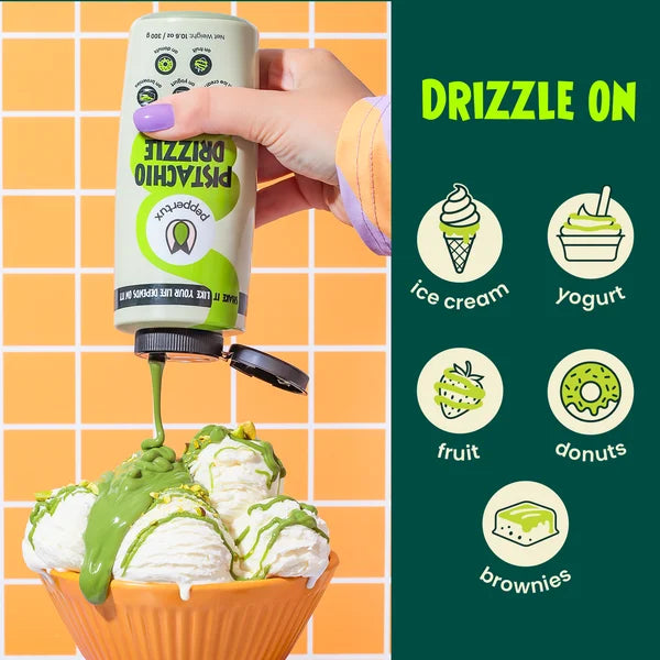 Peppertux Pistachio Drizzle - The Perfect Sauce for Your Desserts! (2 Pack)