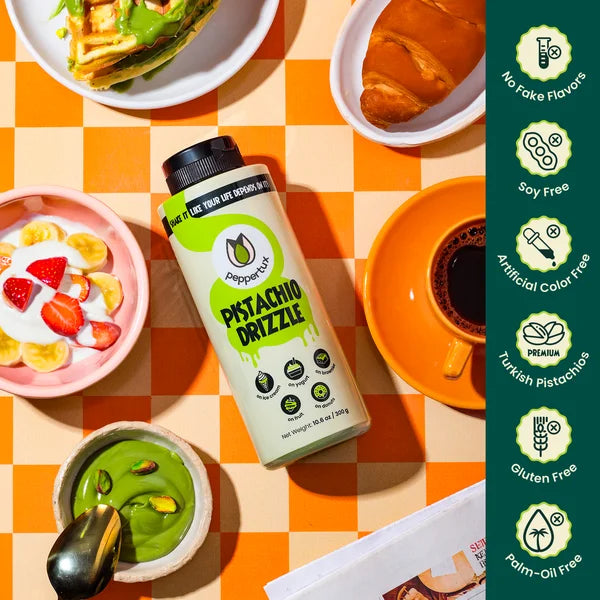 Peppertux Pistachio Drizzle - The Perfect Sauce for Your Desserts! (2 Pack)